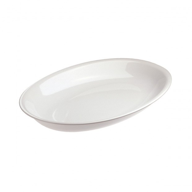 White porcelain oval serving/pie dish