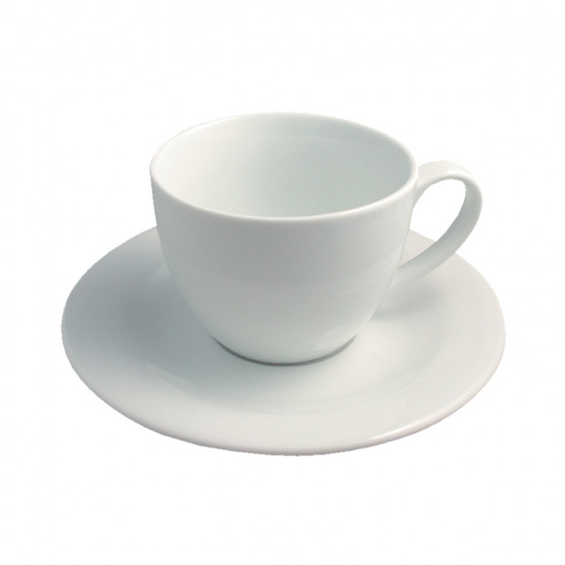 White Porcelain Breakfast Cup And Saucer Alaska